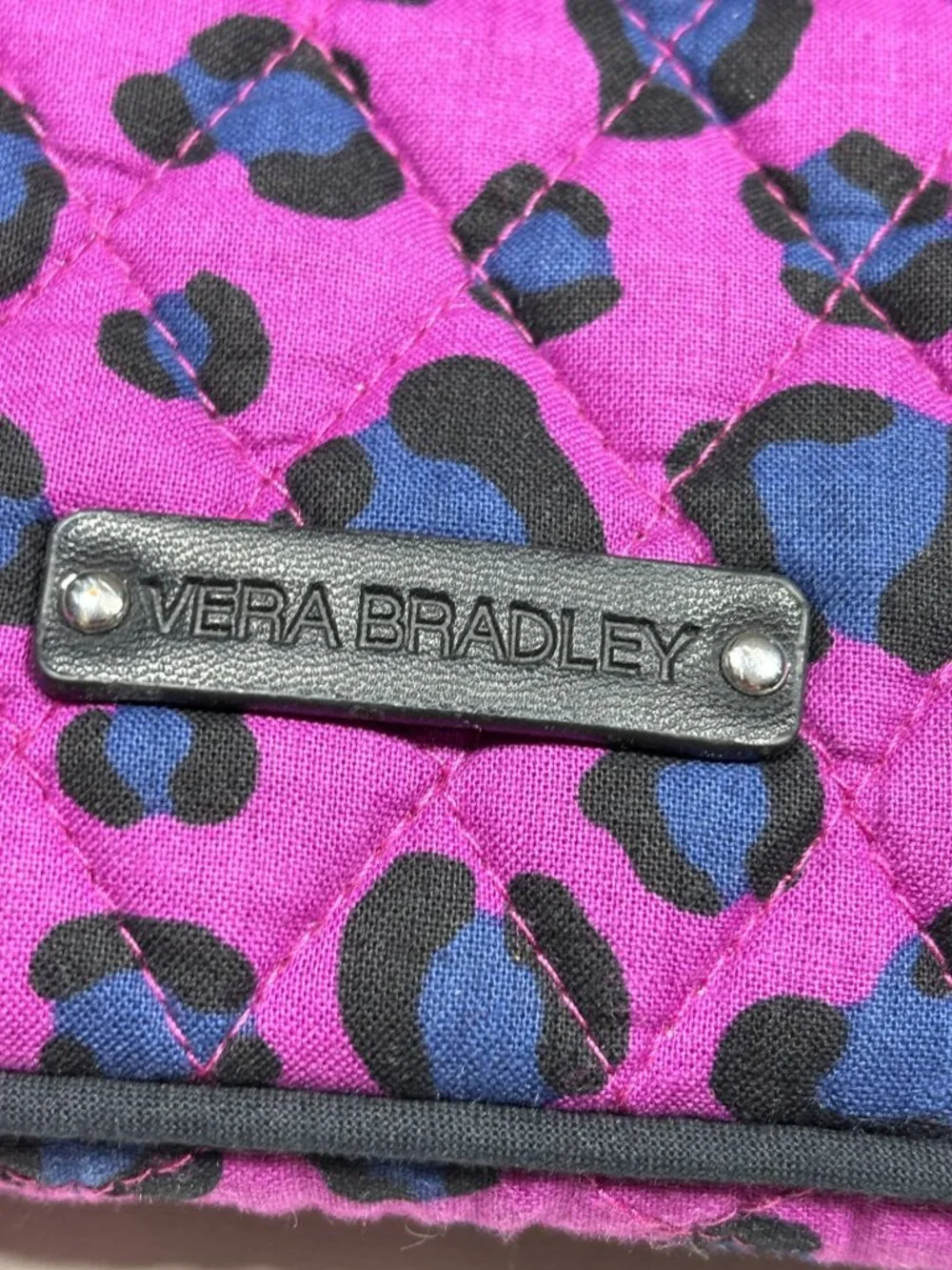 Vera Bradley Magenta Leopard Quilted Tablet Sleeve Padded Case Tech Cover iPad